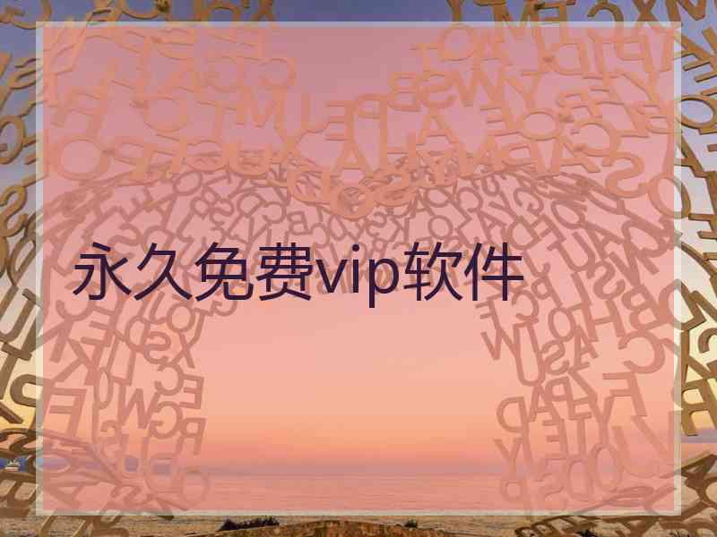 永久免费vip软件