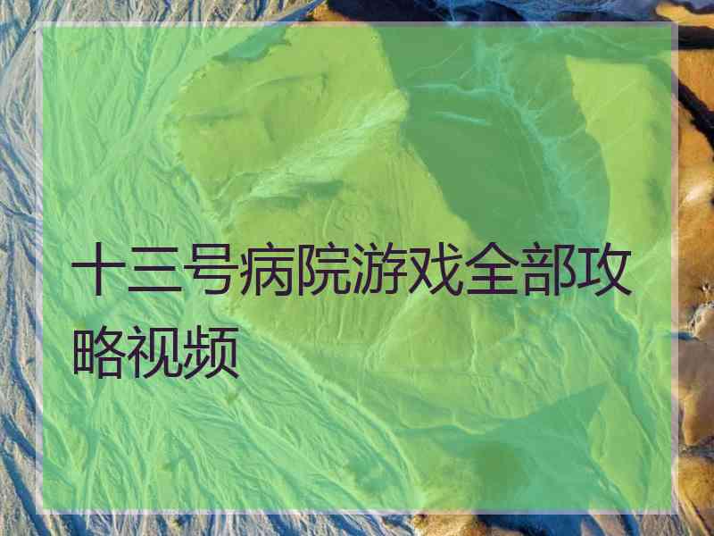 十三号病院游戏全部攻略视频