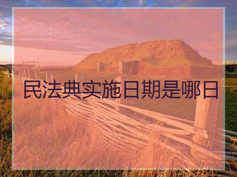 民法典实施日期是哪日