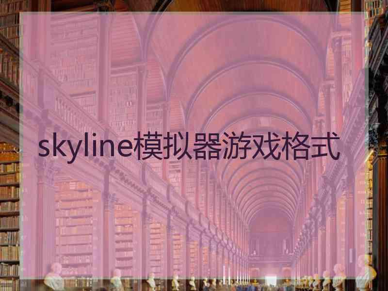 skyline模拟器游戏格式