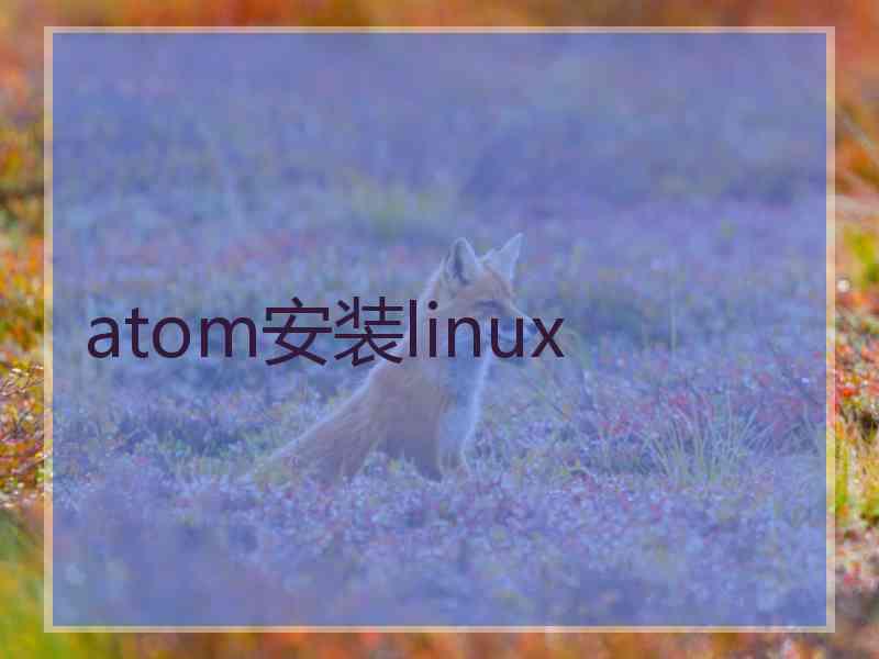 atom安装linux