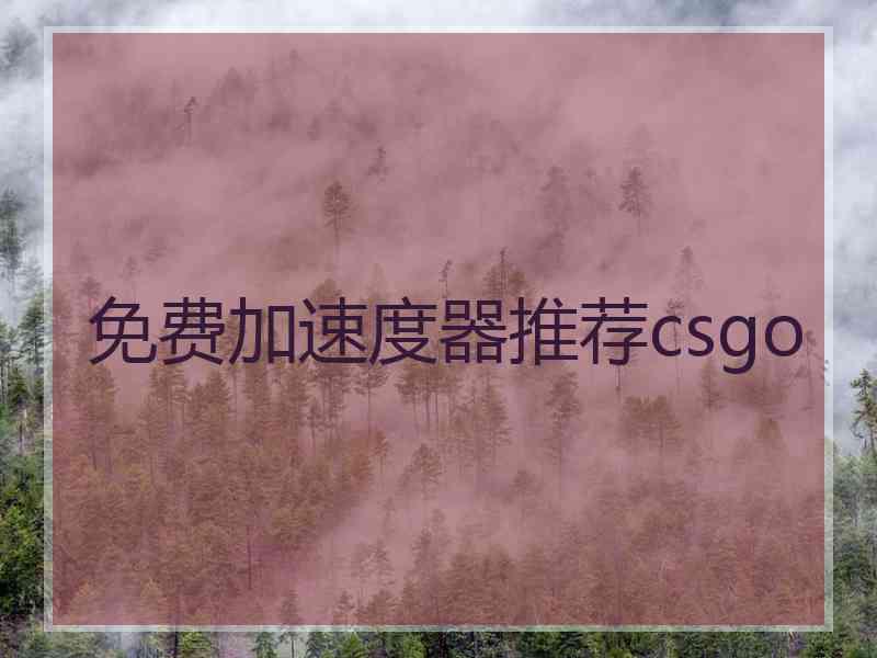 免费加速度器推荐csgo