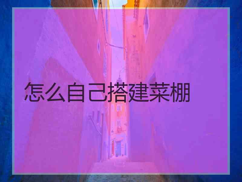 怎么自己搭建菜棚