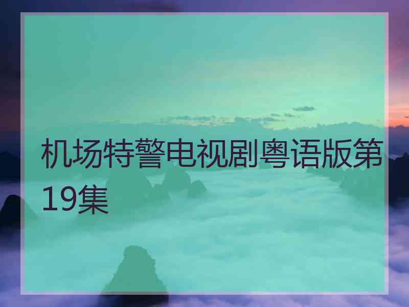 机场特警电视剧粤语版第19集