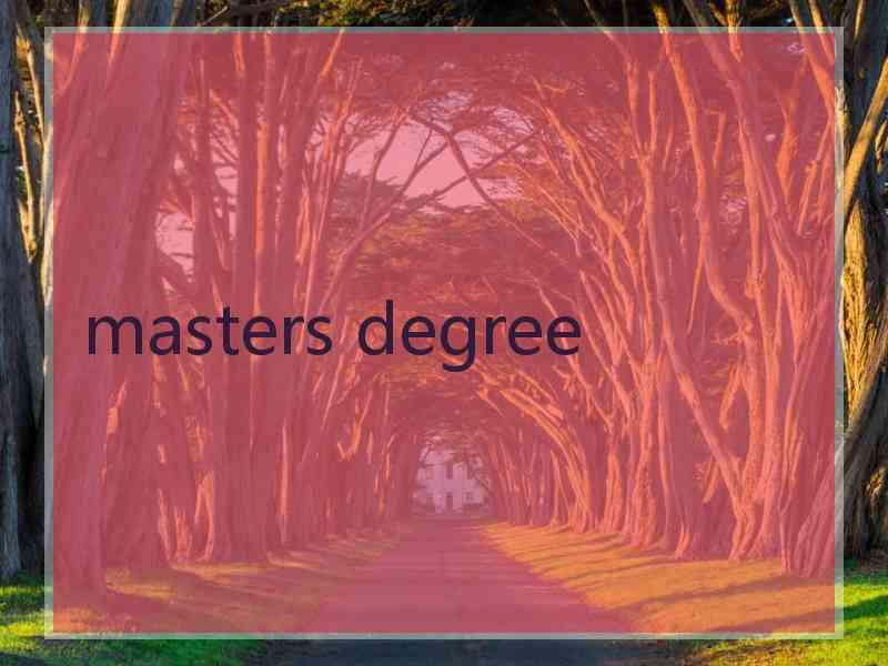 masters degree