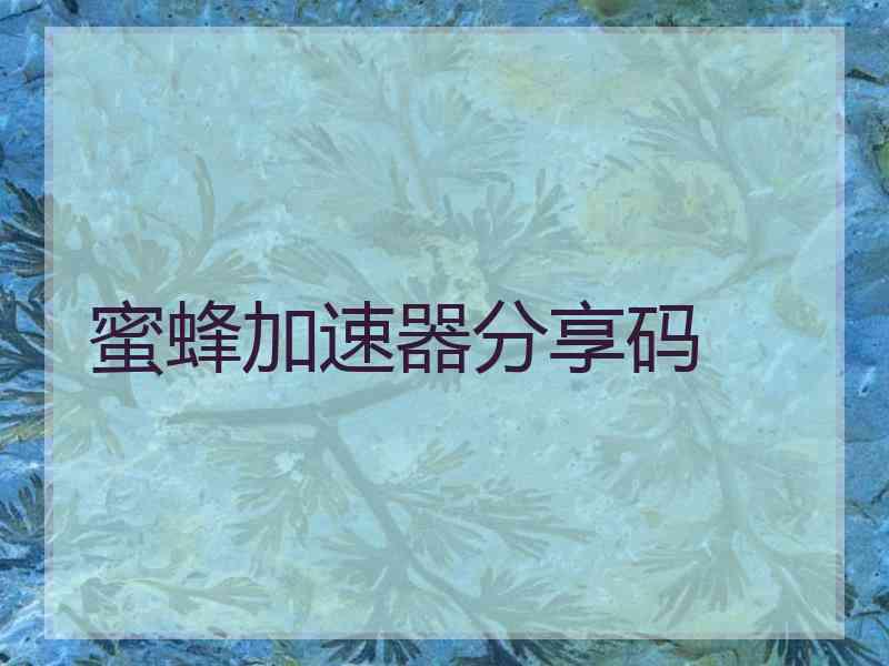 蜜蜂加速器分享码