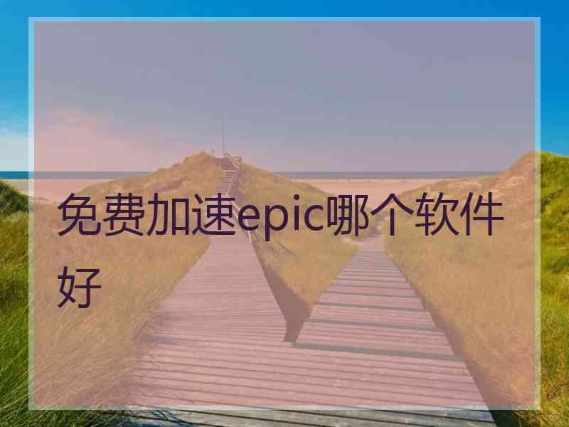 免费加速epic哪个软件好