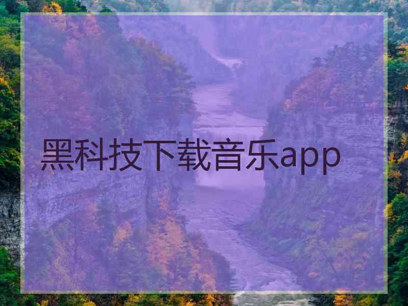 黑科技下载音乐app