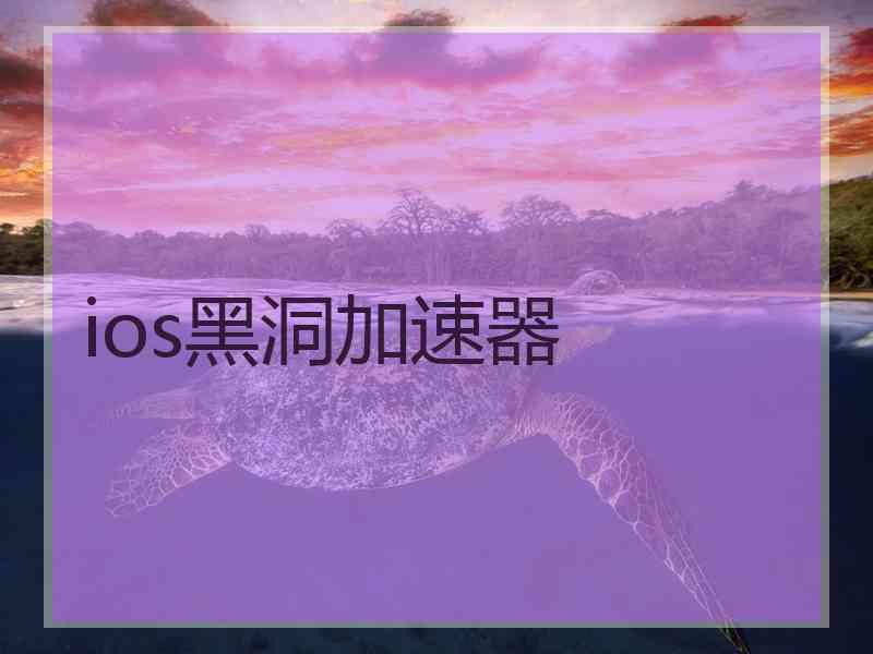 ios黑洞加速器