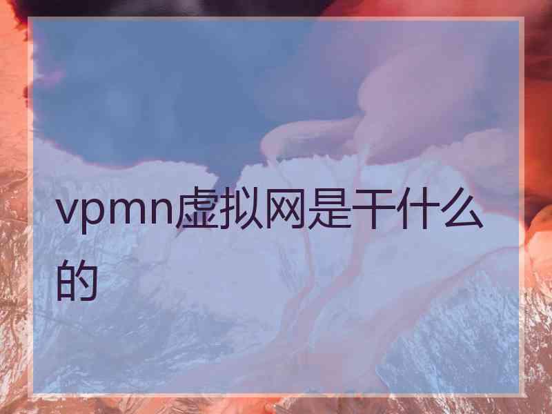 vpmn虚拟网是干什么的