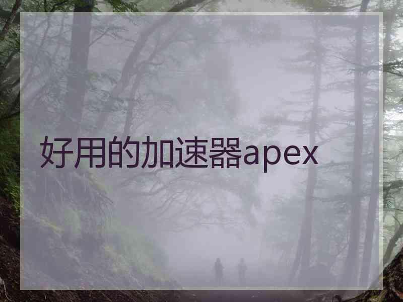 好用的加速器apex