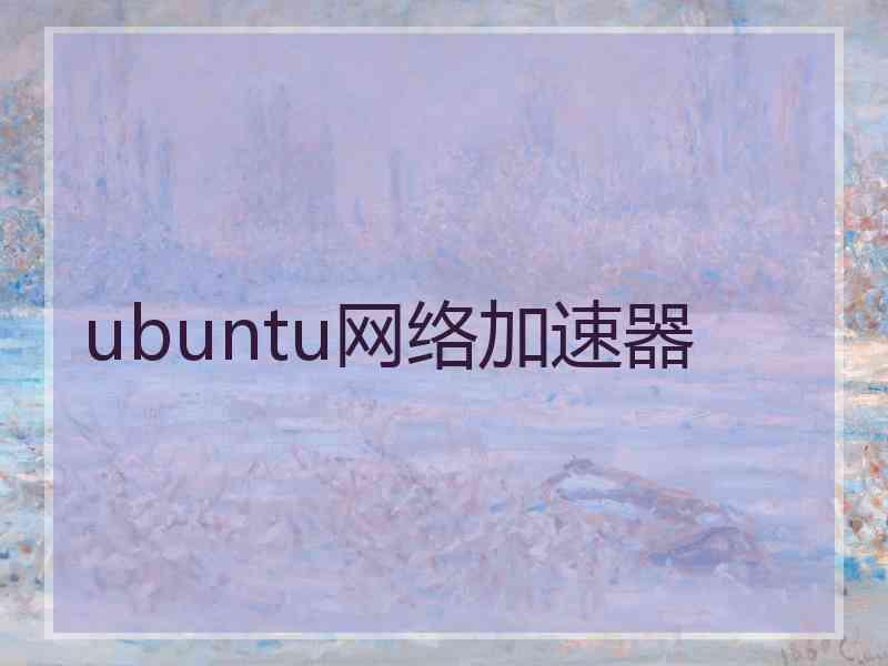 ubuntu网络加速器