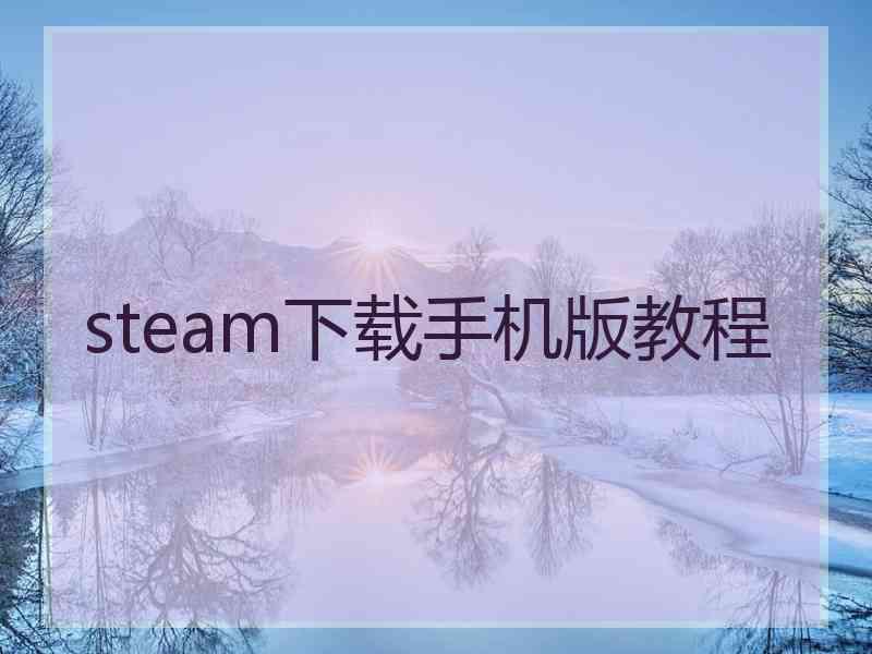 steam下载手机版教程