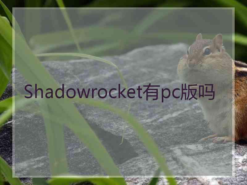 Shadowrocket有pc版吗