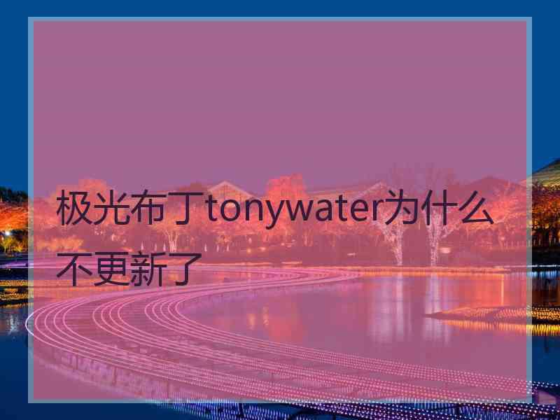 极光布丁tonywater为什么不更新了