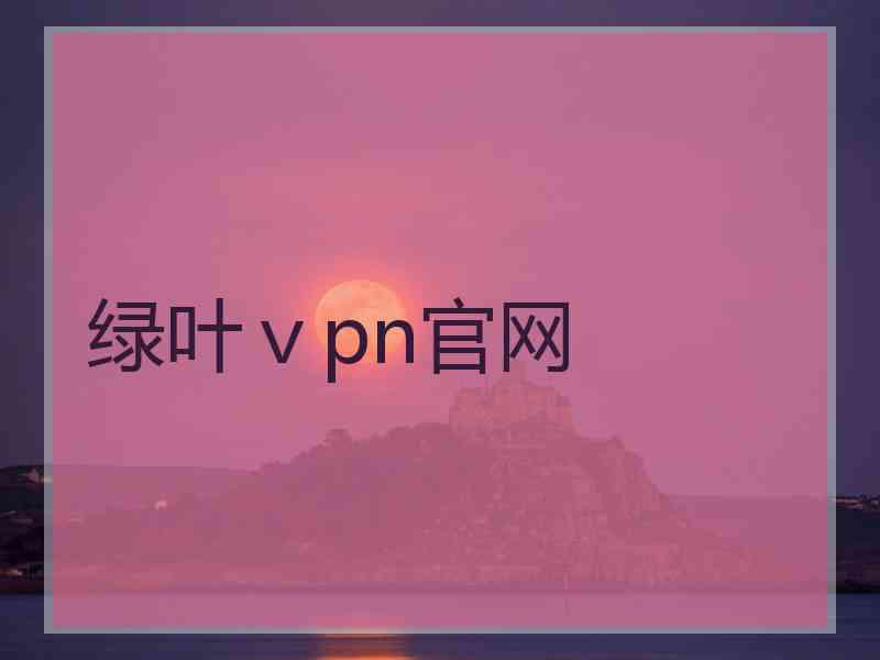 绿叶ⅴpn官网