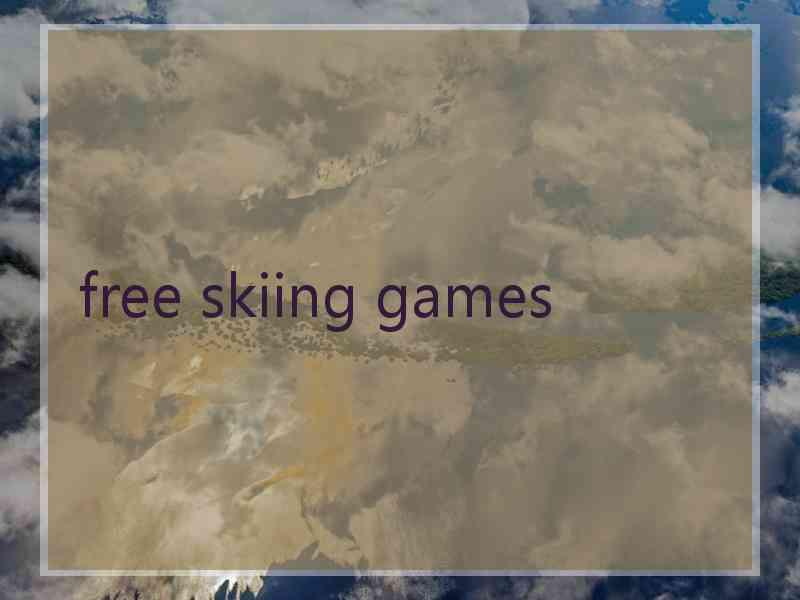 free skiing games