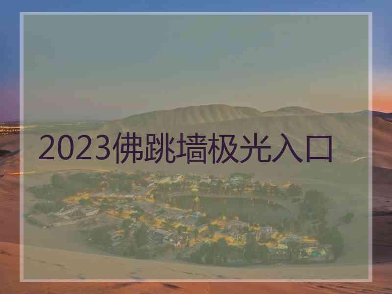 2023佛跳墙极光入口