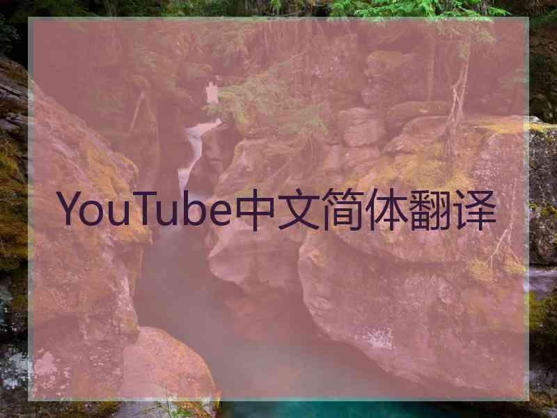 YouTube中文简体翻译