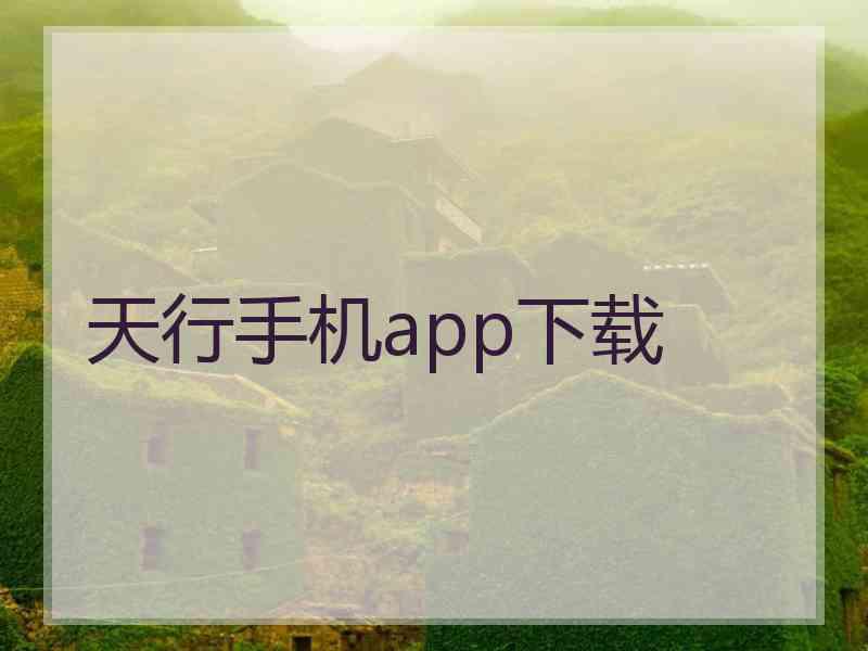 天行手机app下载