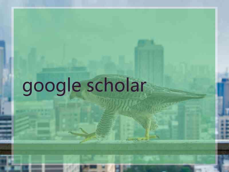 google scholar