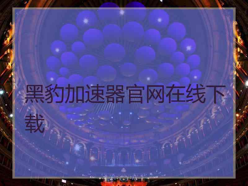 黑豹加速器官网在线下载