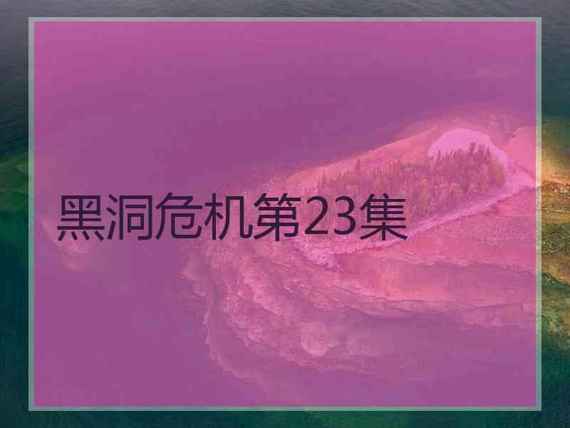 黑洞危机第23集