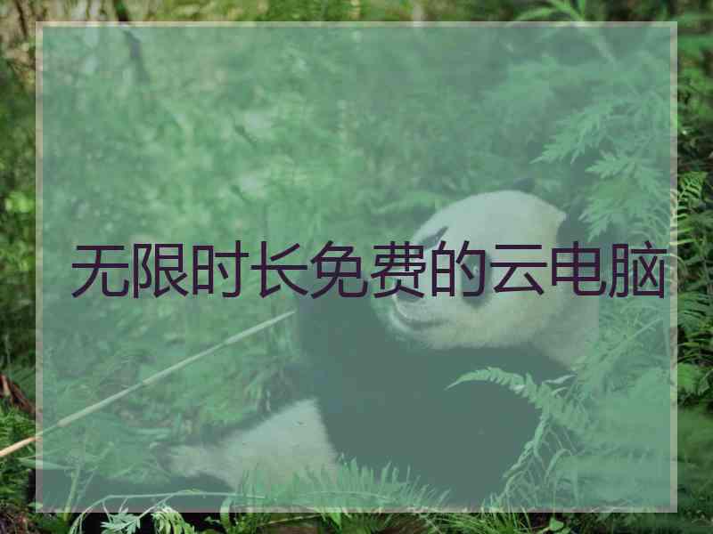 无限时长免费的云电脑