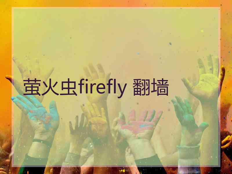 萤火虫firefly 翻墙