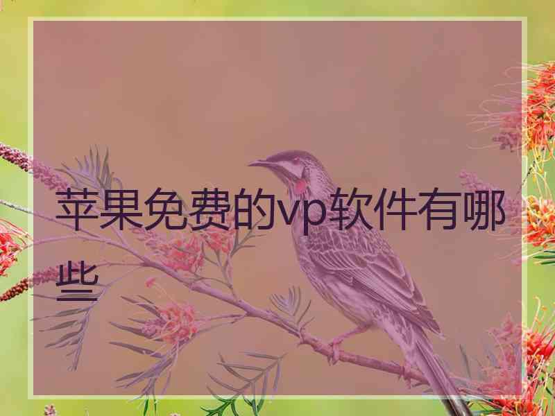 苹果免费的vp软件有哪些