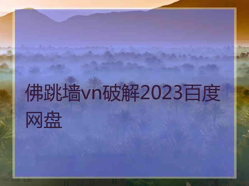 佛跳墙vn破解2023百度网盘