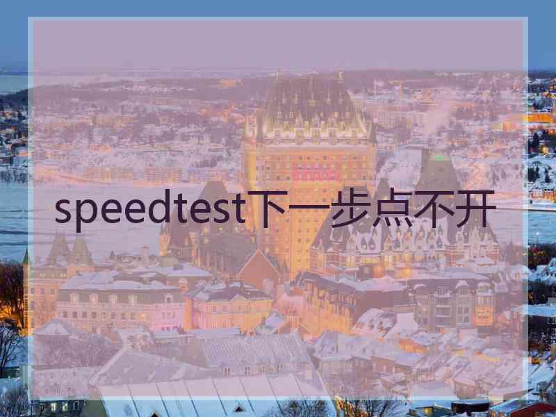 speedtest下一步点不开