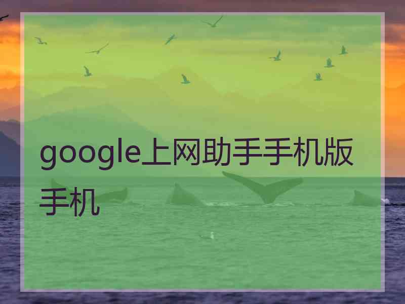 google上网助手手机版手机