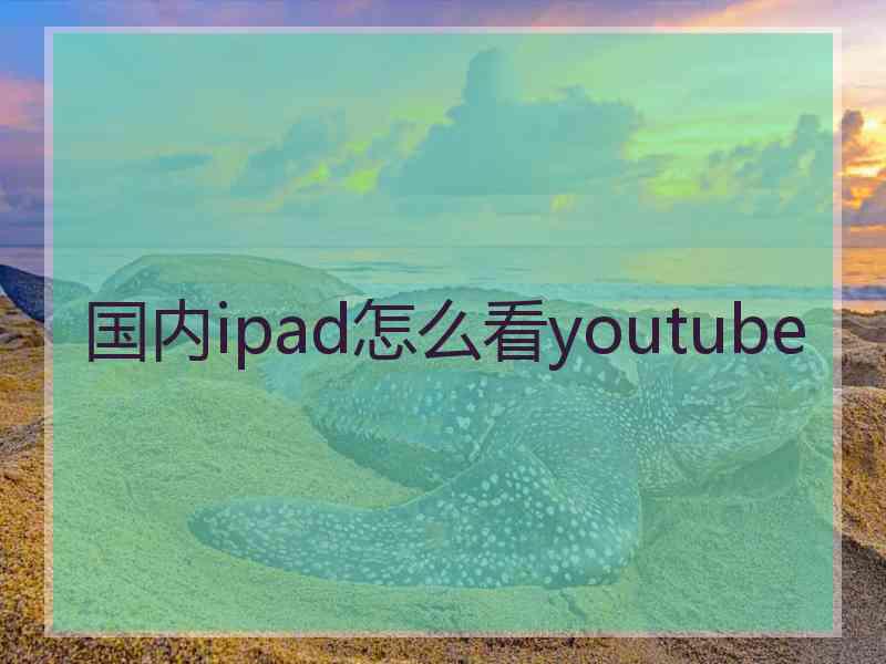 国内ipad怎么看youtube