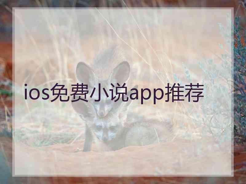 ios免费小说app推荐