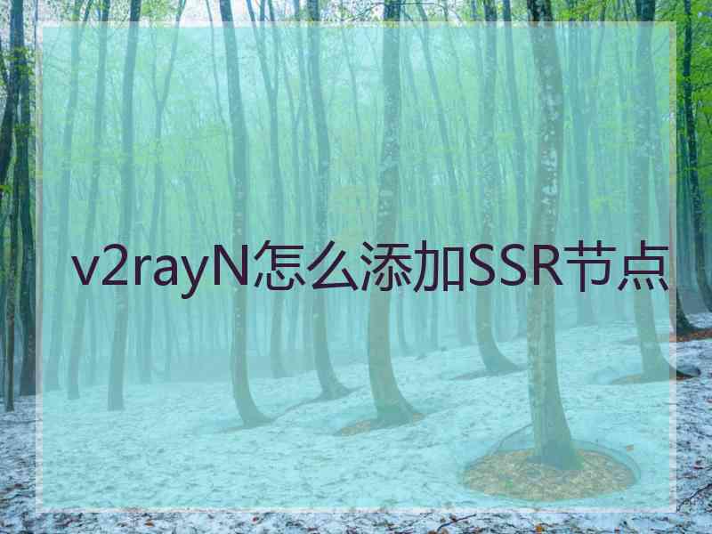 v2rayN怎么添加SSR节点