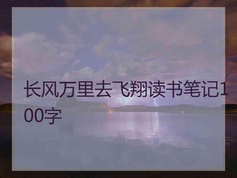 长风万里去飞翔读书笔记100字