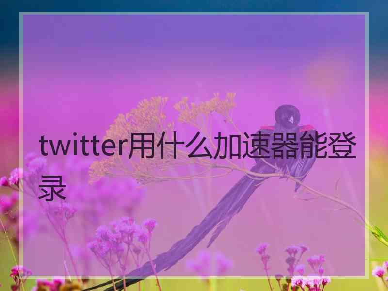 twitter用什么加速器能登录