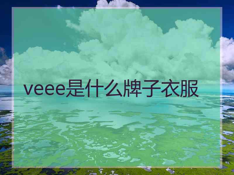 veee是什么牌子衣服