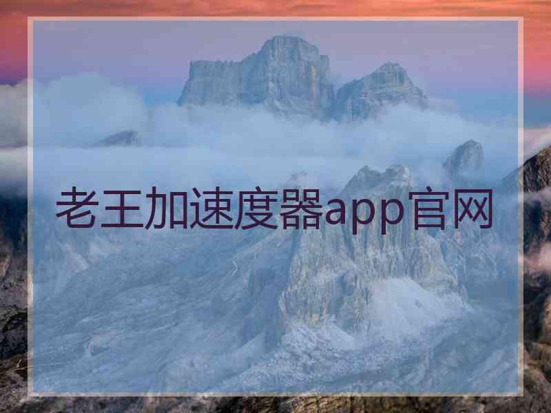 老王加速度器app官网