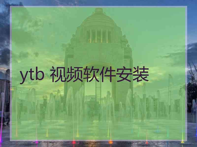 ytb 视频软件安装