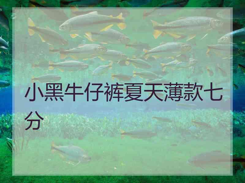 小黑牛仔裤夏天薄款七分