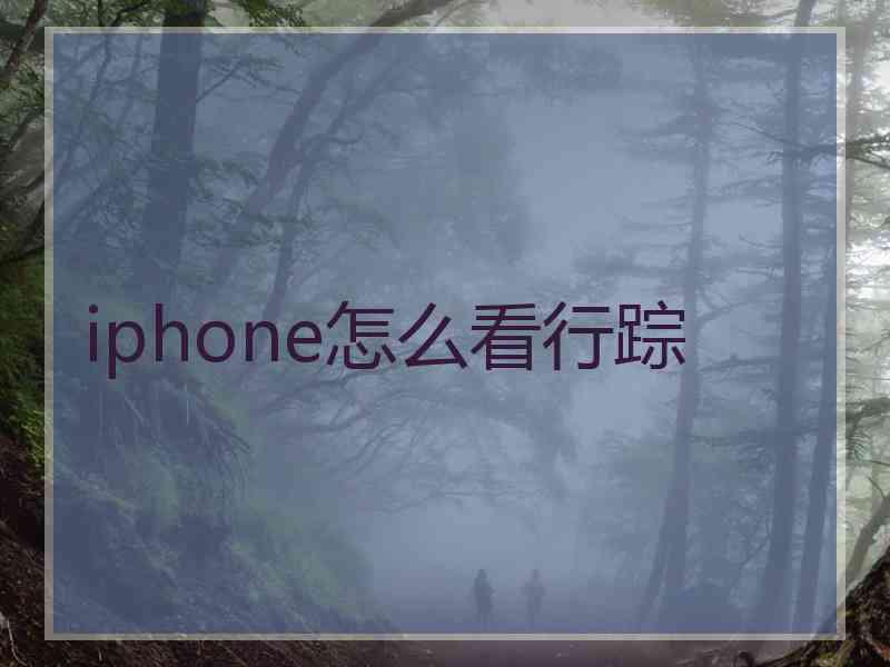 iphone怎么看行踪