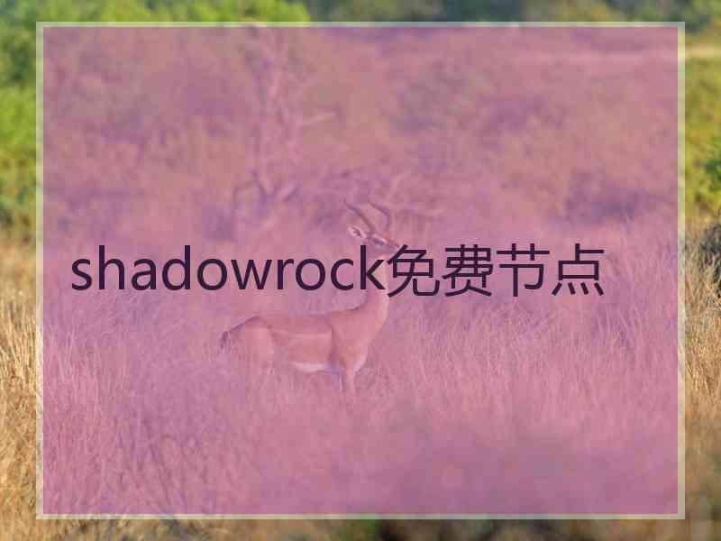 shadowrock免费节点