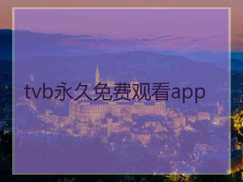 tvb永久免费观看app