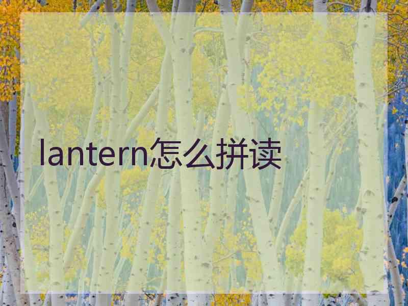 lantern怎么拼读