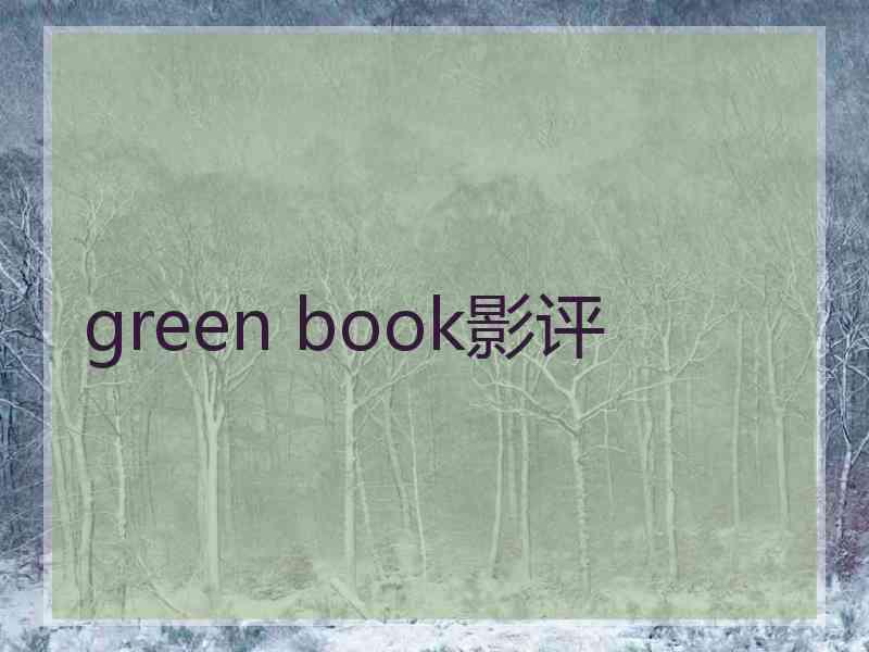 green book影评