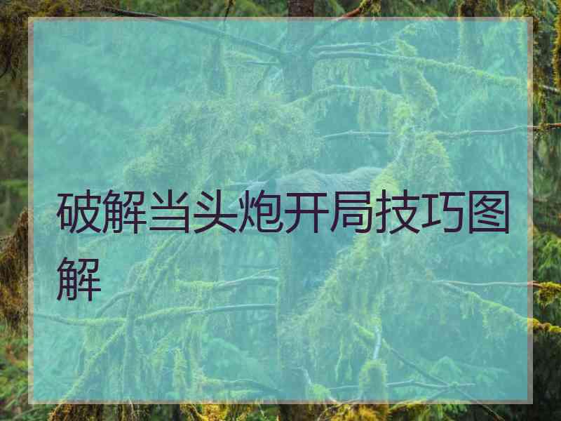 破解当头炮开局技巧图解