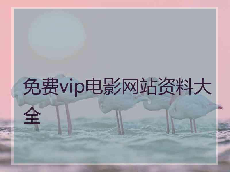 免费vip电影网站资料大全