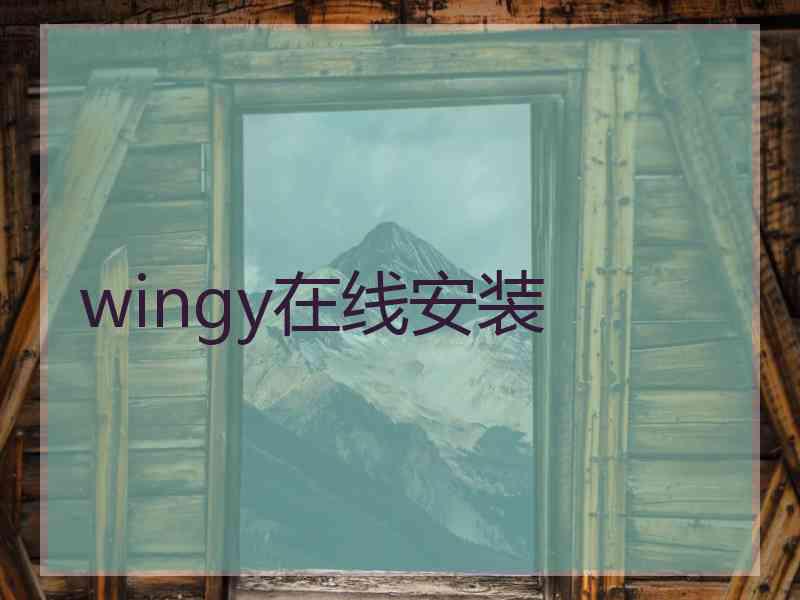 wingy在线安装